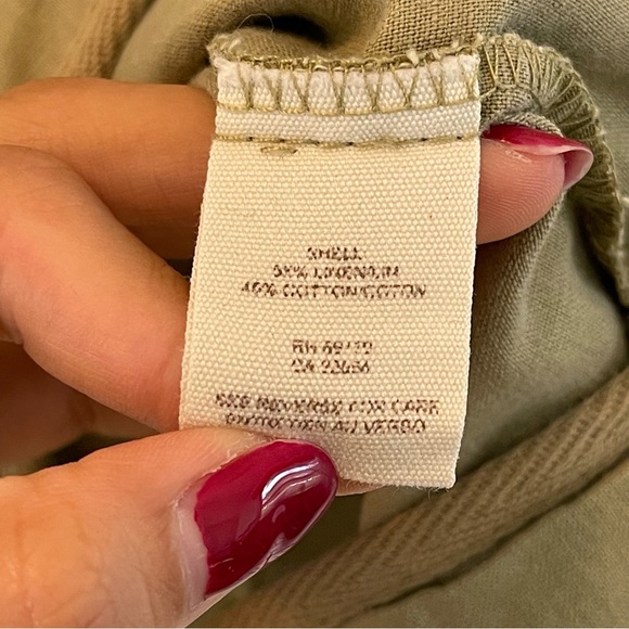 Women’s Free People Vintage Hooded Jacket Short Sleeve Drawstring Size 8 Green - Picture 7 of 11